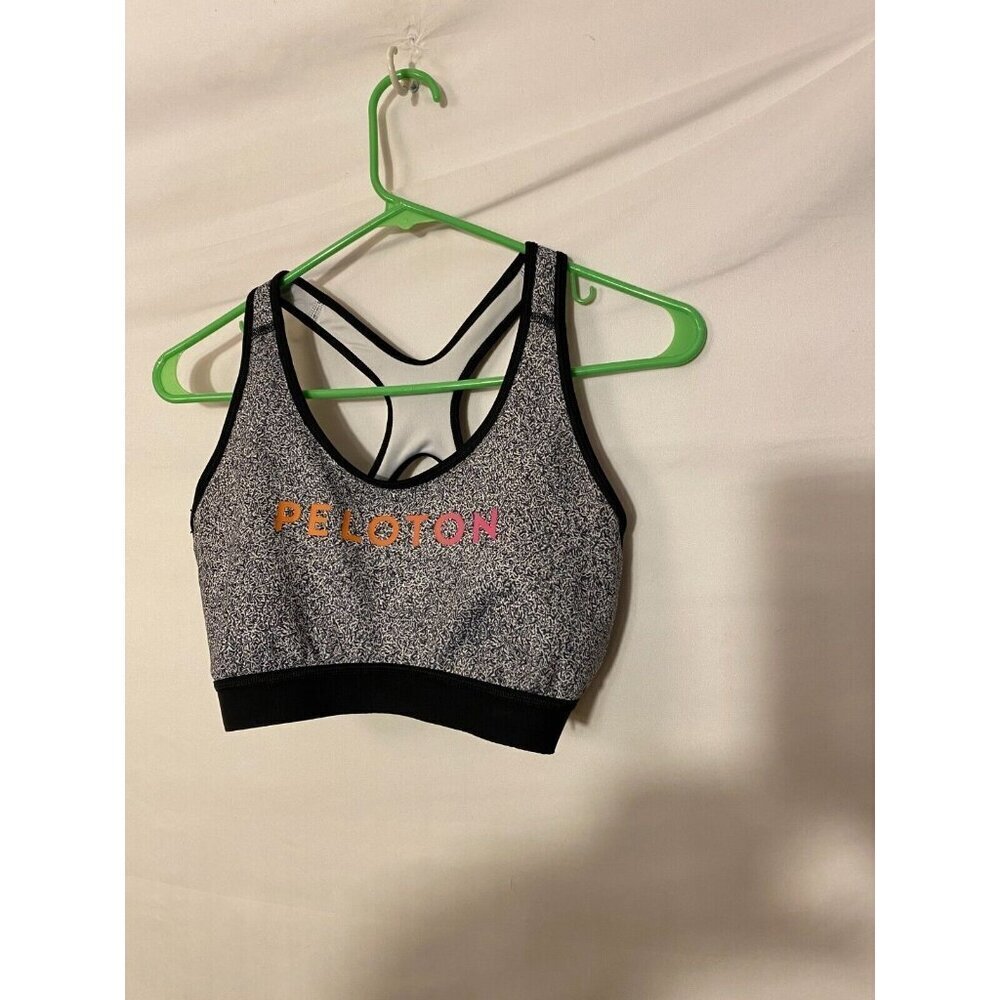 Peloton workout Bra Top Sports exercise Gray Adidas Women’s Gym Sporty Medium M